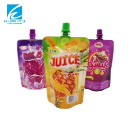 Customized Beverage Packaging Liquid Packaging Juice Stand Up Pouch with Spout Pouches