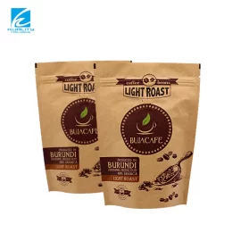 Customized Coffee Packages Zipper Bag Stand-up Pouches with Check Valve Food Packaging