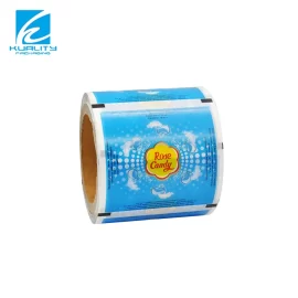 Custom Printed Roll Stock Films for Candy Packaging Lolipop Sachet