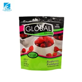 Frozen Fruit Packaging Custom Printed Berry Food Stand-Up Pouches Resealable