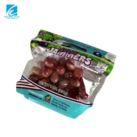 Clear Plastic Grape Fruit Bags,Vegetable Packing Bags for Food Packaging Laminated Printing Standing Bags Wholesale