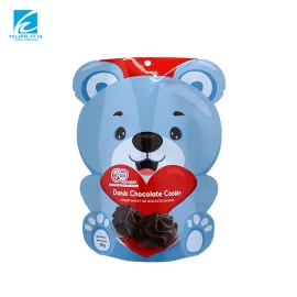 Cartoon Cookies Bolsa al por mayor de galletas de oso Easy Tear Stand-Up Pouch Packaging