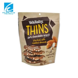 Custom Snack Packaging Chocolate Cookie Bags Zipper Stand Up Pouches