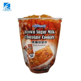 Factory Custom Cookie Bag Packaging Food Grade Printing Easy Tear Milk Cookie Pouch