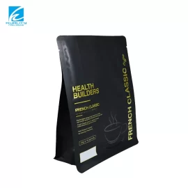 China Coffee Bag Packaging Food Packaging Flat Bottom Pouch Solution