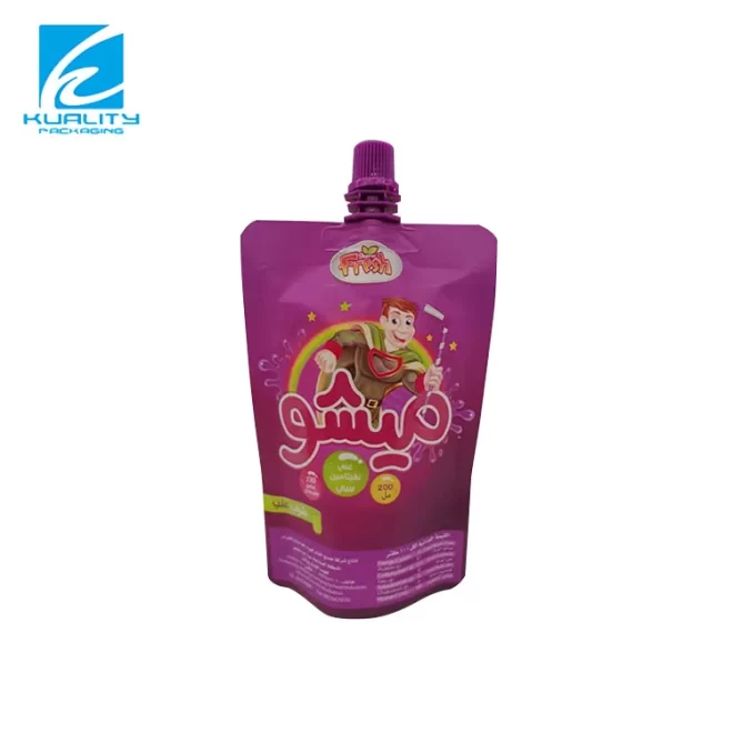 Wholesale Fruit Juice Packaging Aluminium Spout Pouch