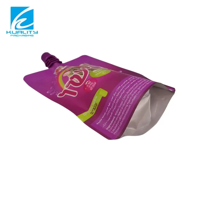 Wholesale Fruit Juice Packaging Aluminium Spout Pouch