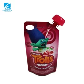 Custom Juice Pouches,Spout Bags Stand Up Flexible Bags Sealed Barrier with Hanging Hole Manufacturer