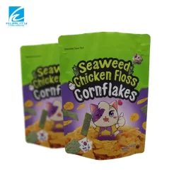 Custom Printing Plantain Chips Packaging Bags Compostable Stand Up Pouch