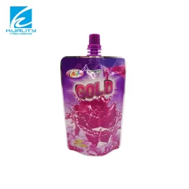 Wholesale Stand Up Spout Bag Beverage Aluminium Packaging OEM Custom Printed Manufacturer