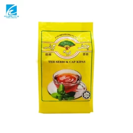 Custom Tea Bags with Logo Quad Seal Pouch Laminated Plastic Packaging