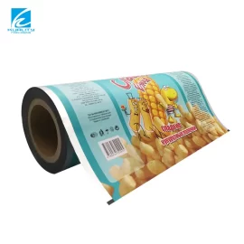 Custom Printed Snack Packaging Roll Film , Automatic Chips Packaging Sachet